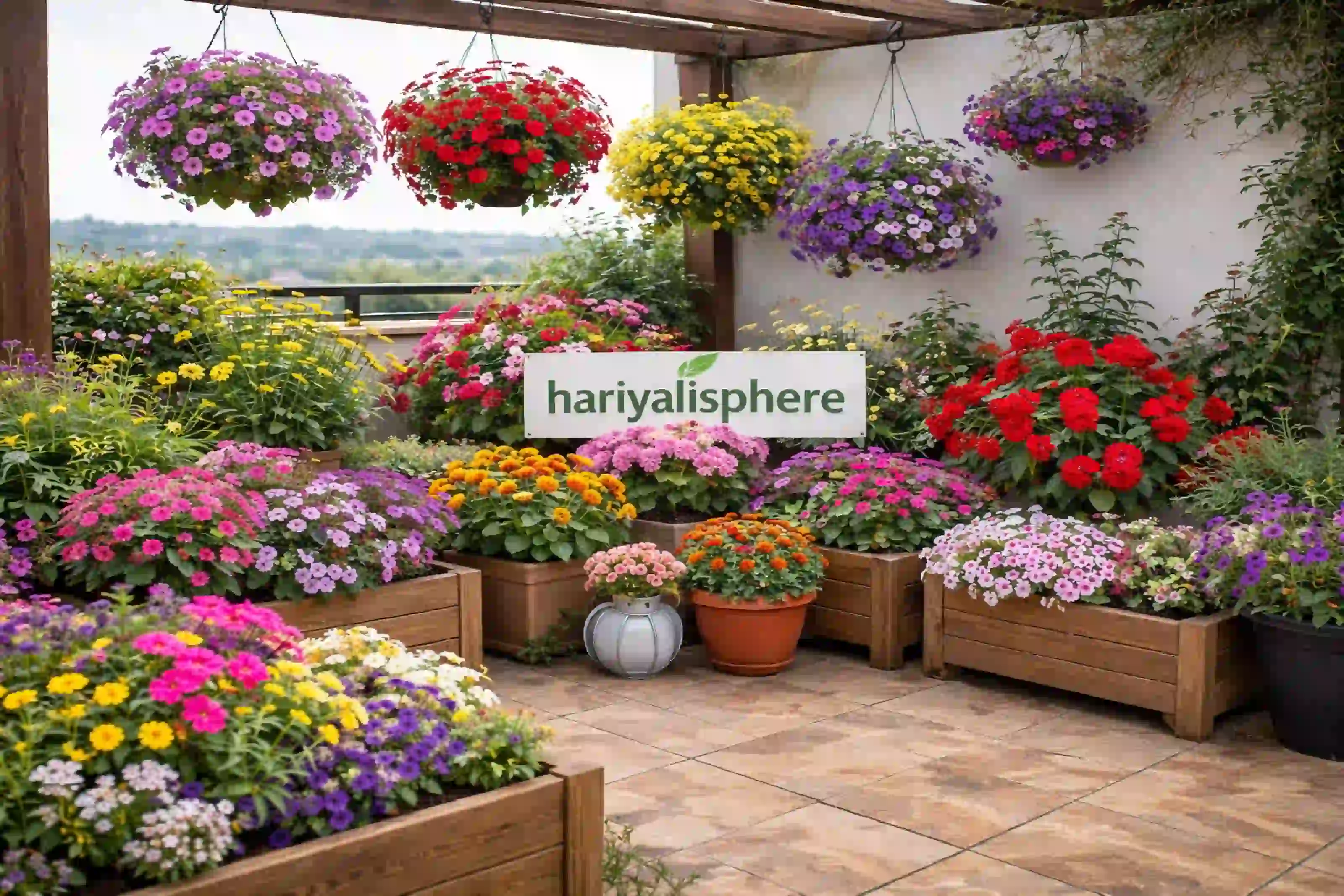 Flowering corner on the terrace